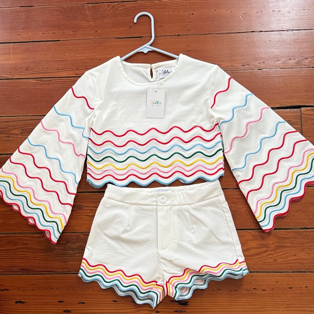 Lola and the boys Rainbow Wave set NWT